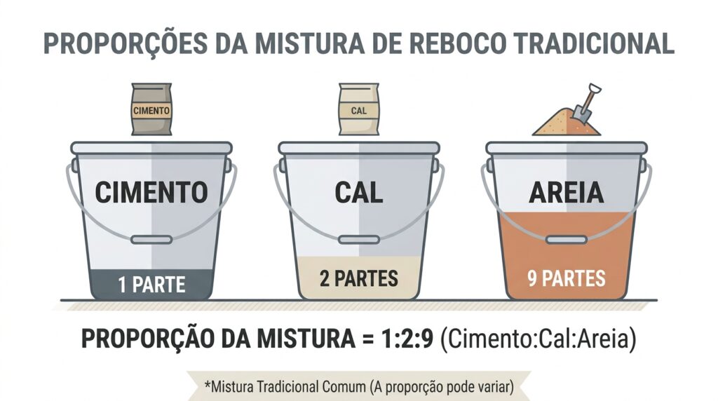 traço de reboco
