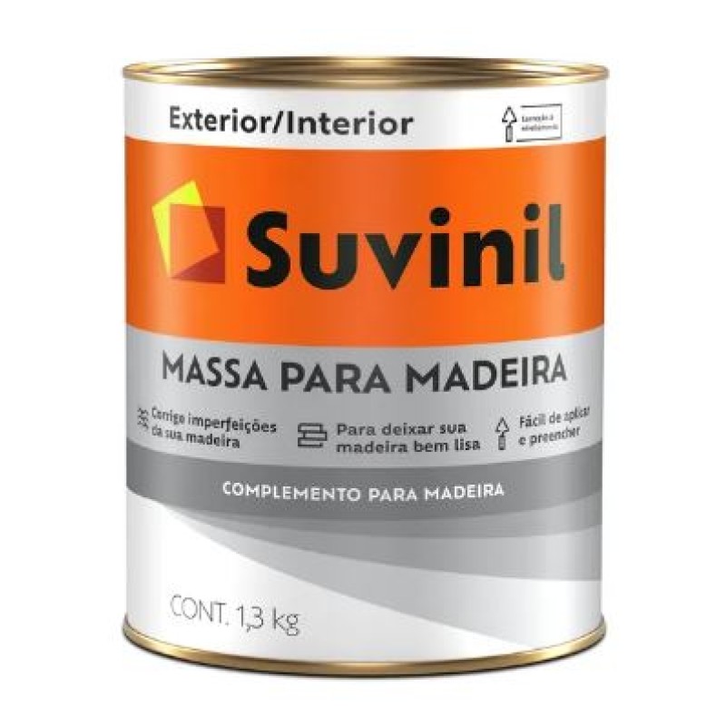 Massa Para Madeira Suvinil 1,3 kg Branco