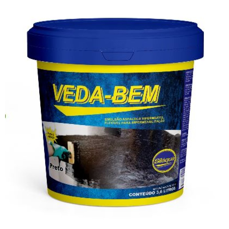 Impermeabilizante Vedabem Siláqua 3,6 Litros Preto