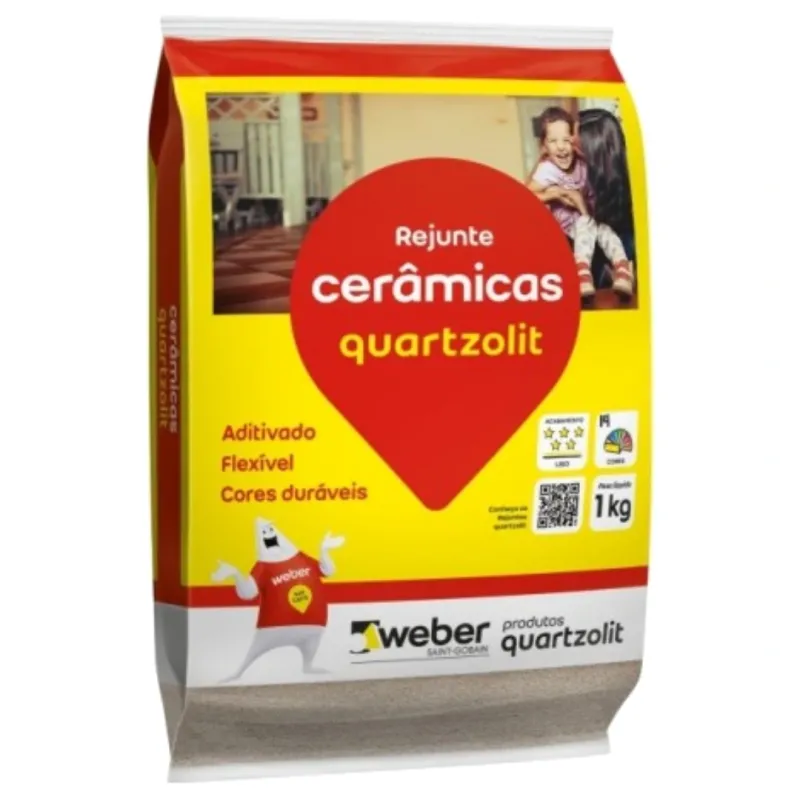 Rejunte Quartzolit Cerâmica 5kg Preto Grafite