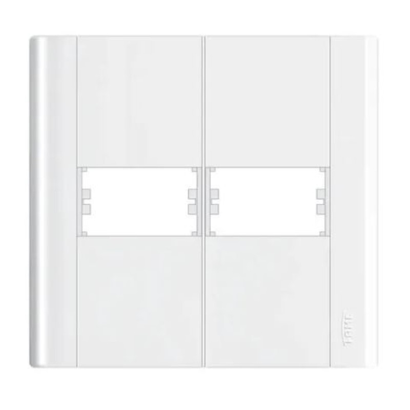 Conjunto Placa 4x4 2 Posição Fame Modulare Branco R.655