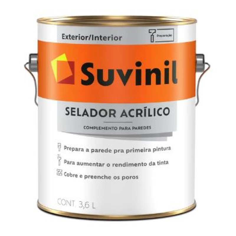 Selador Acrílico Suvinil 3,6 Litros Branco