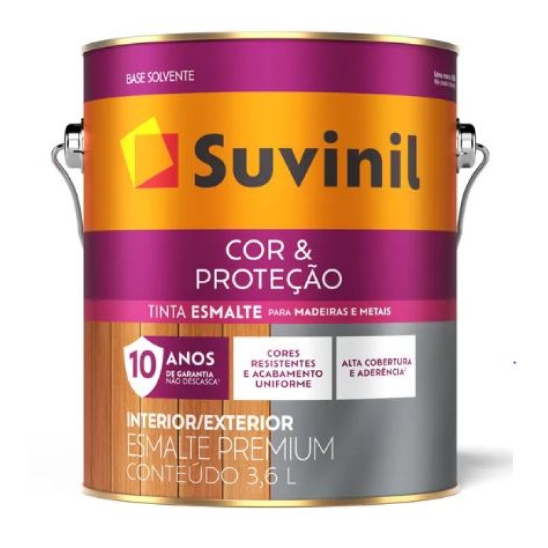 Tinta Esmalte Sintético Suvinil 3,6 Litros Brilhante Tabaco