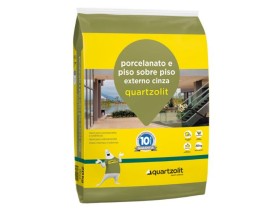 Argamassa Quartzolit 20kg Piso Sobre Piso Porcelanato Cinza Externa