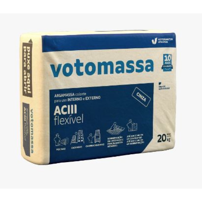 Argamassa Votoran 20kg ACIII Cinza Interna/Externa