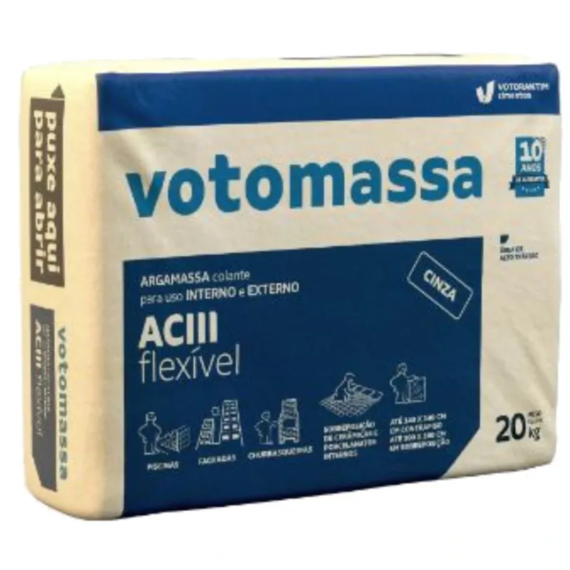 Argamassa Votoran 20kg ACIII Cinza Interna/Externa