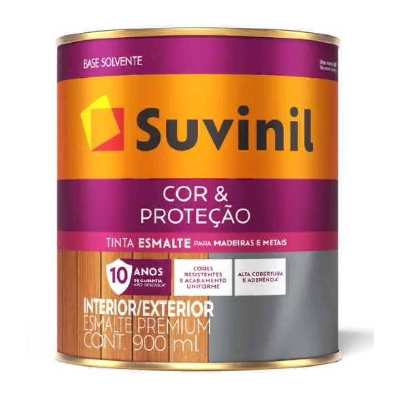 Tinta Esmalte Sintético Suvinil 0,900 ml Brilhante Preto