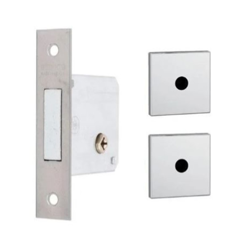 Fechadura Tetra Quadrada Aliança Cromado 2 Peça Ref F2000