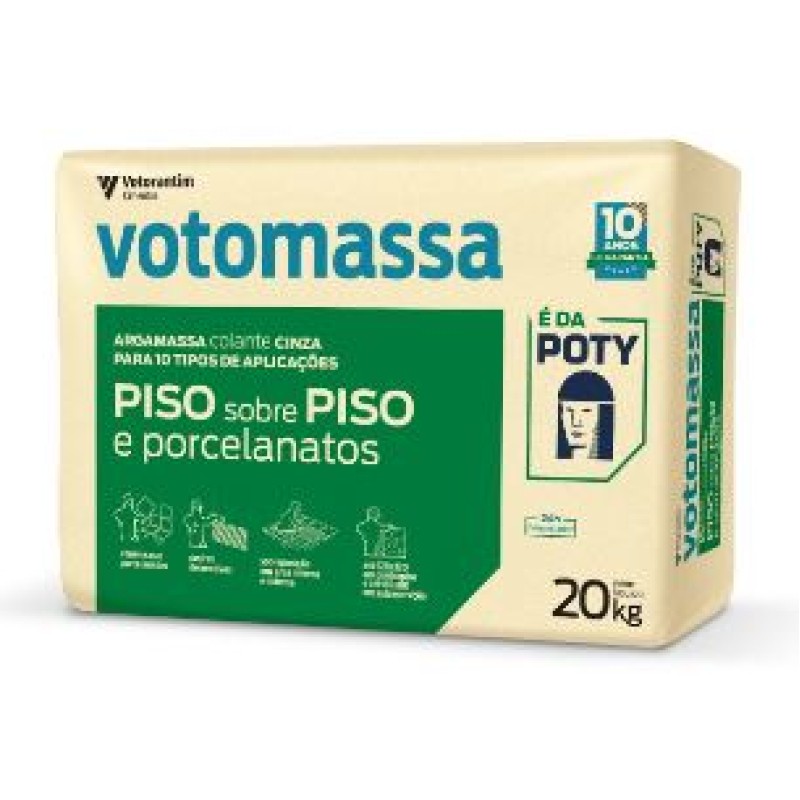 Argamassa Votoran 20kg Piso Sobre Piso Porcelanato Cinza Interna/Externa