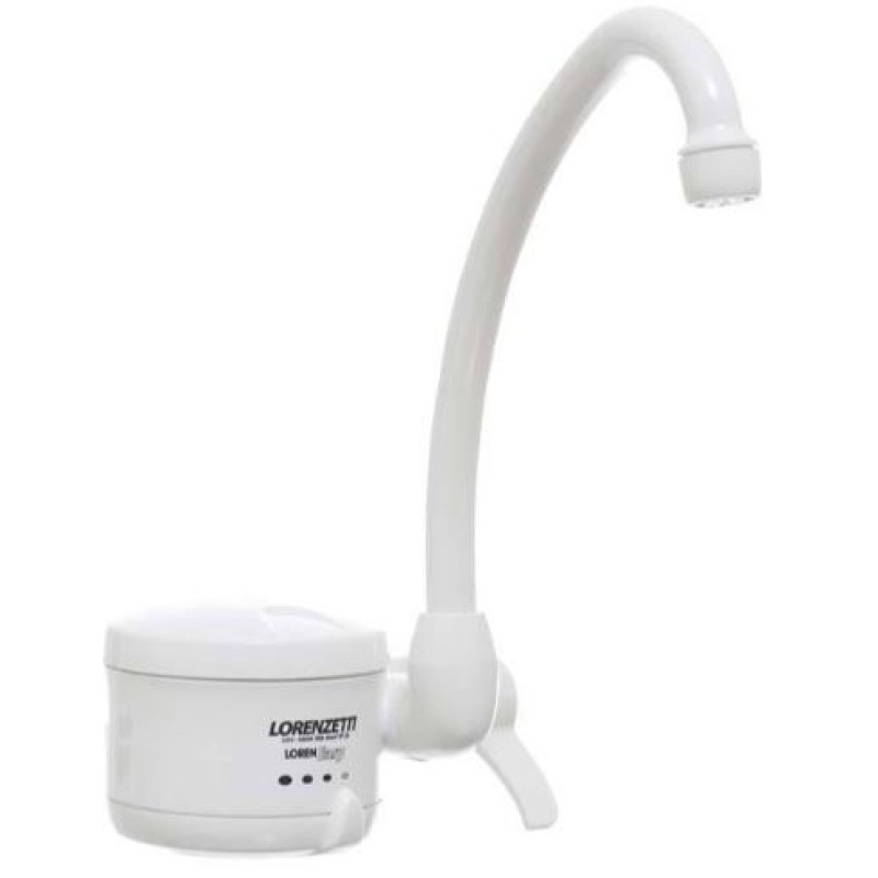 Torneira Elétrica Lorenzetti 5500W 220V Loren Easy Parede Branco