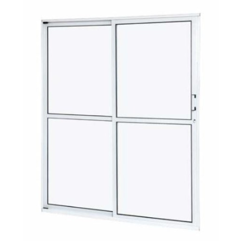 Porta Balcão Alumínio Ramassol 2 Folhas 160 cm x 210 cm R.7,9 Direita Branco Ref 11162