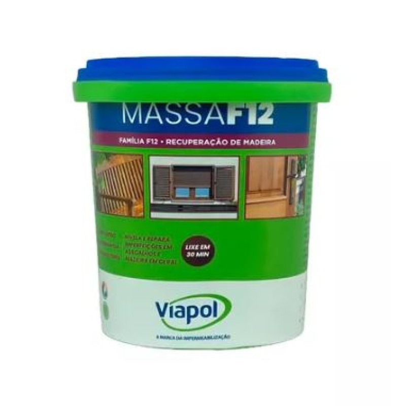 Massa para Madeira F-12 Viapol 400 Gr Mogno