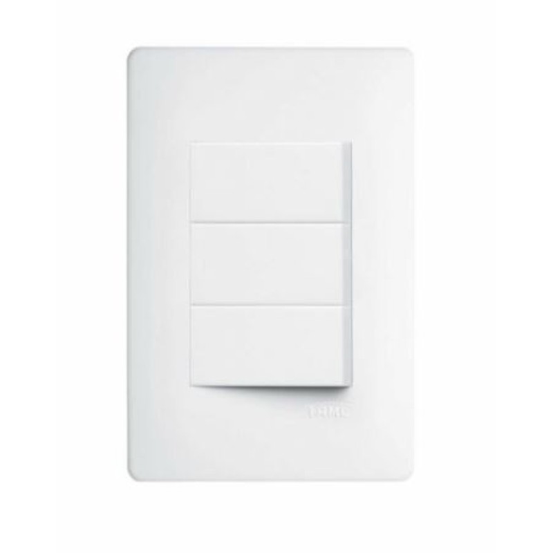 Conjunto 3 Interruptor Simples Fame Habitat Branco R.2095