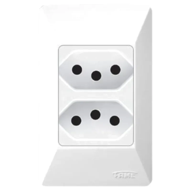 2 Tomada 10A Fame Sistema Externo Branco R.1407