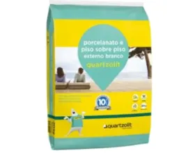 Argamassa Quartzolit 20kg Piso Sobre Piso Porcelanato Branco Externo