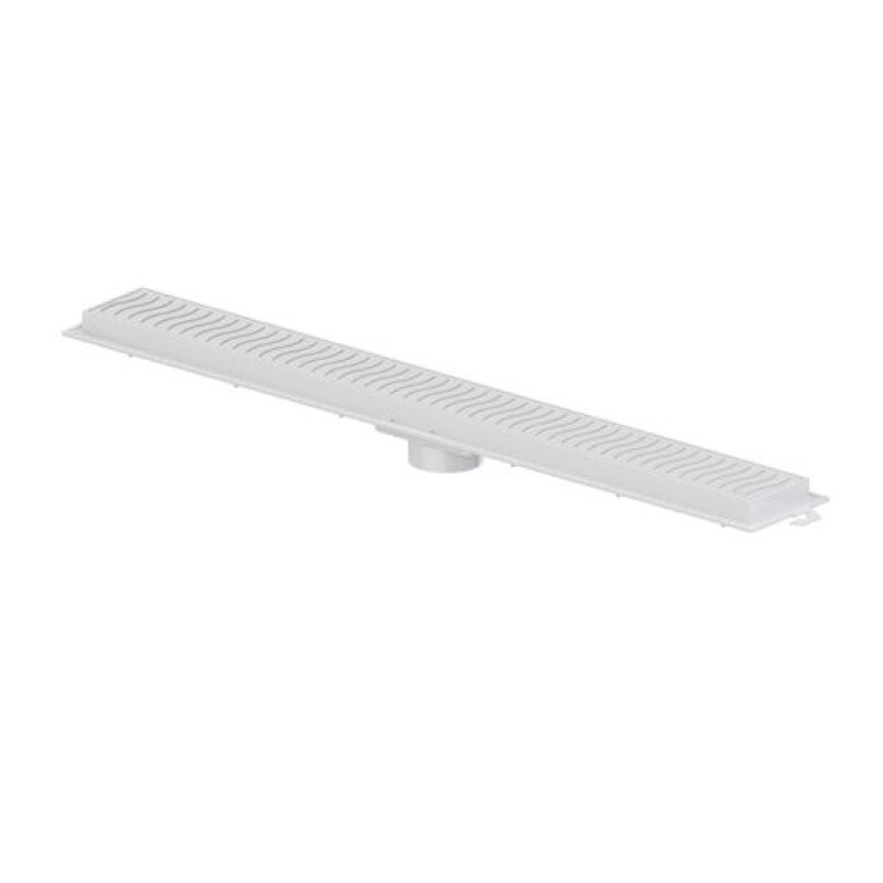 Ralo Linear Flat Tigre 90 cm Grelha Branca