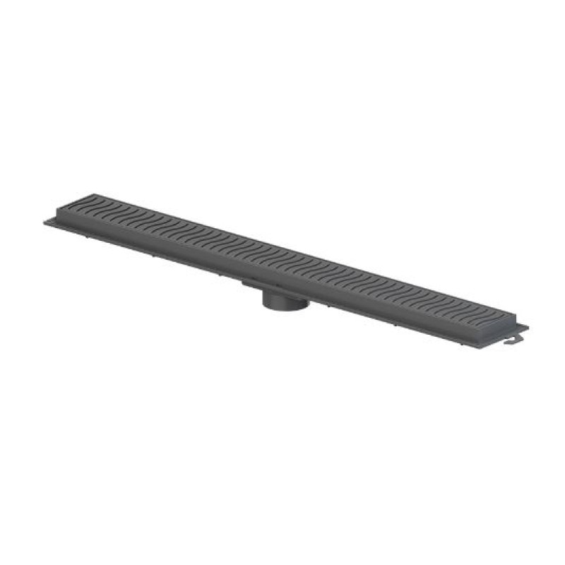 Ralo Linear Flat Tigre 90 cm Grelha Cinza