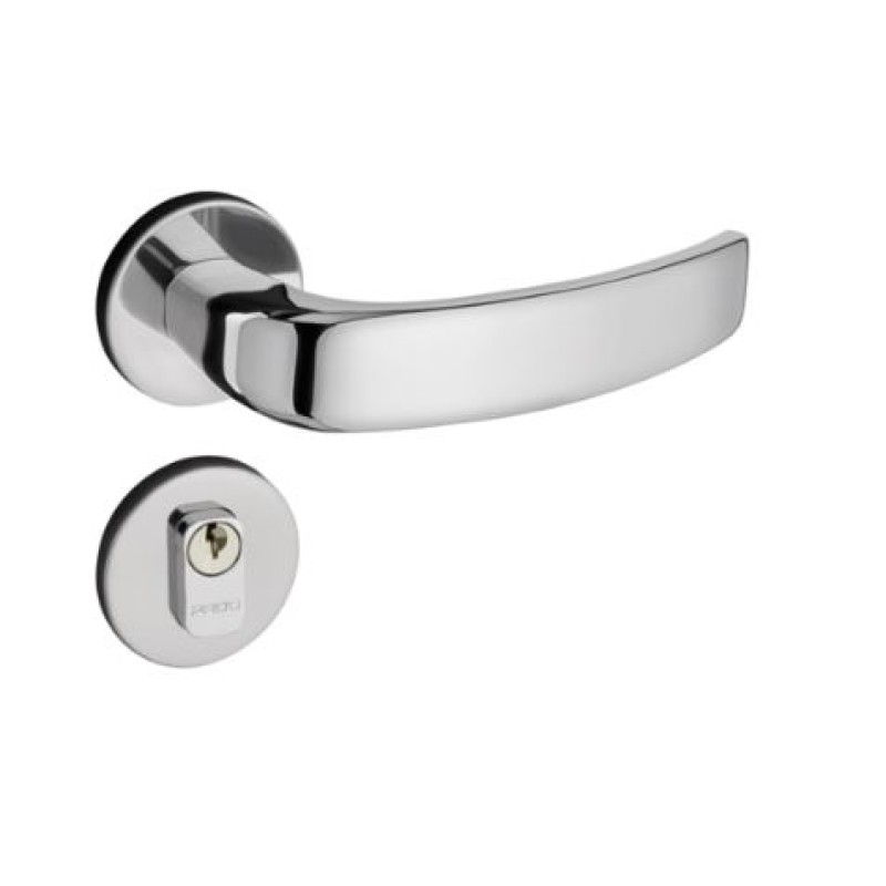 Fechadura Externa Roseta Pado Victoria Cromado Ref 504/90E
