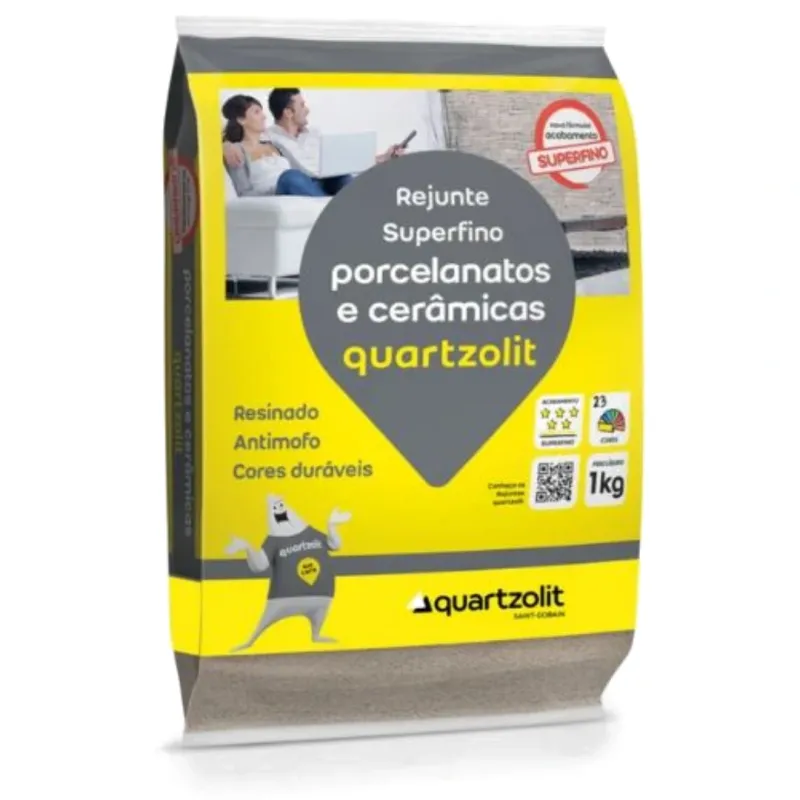Rejunte Quartzolit Porcelanato 5kg Cinza Artico