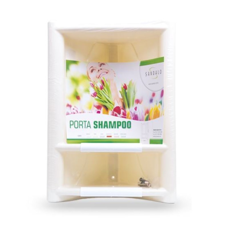 Porta Shampoo canto PVC Sandalo Bege