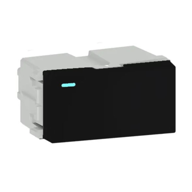 Módulo Interruptor Simples/Paralelo C/Led Weg Refinatto Preto R.14308698