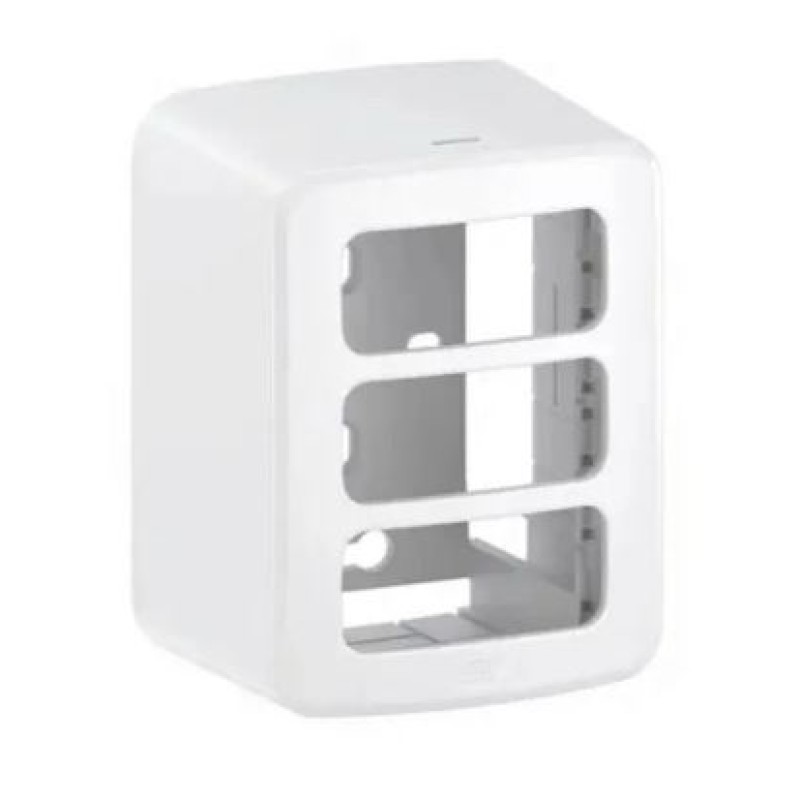 Conjunto Placa Sobrepor 3 Posição Weg Composé Branco R.13671155
