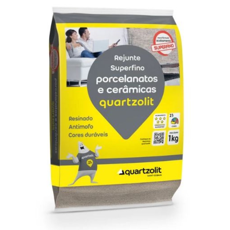 Rejunte Quartzolit Porcelanato 1kg Palha