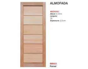 Porta Externa Eucalipto Reck 70 cm x 210 cm Natural Ref BB022