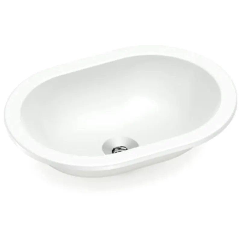 Cuba de Sobrepor e Embutir Oval Incepa 43 cm x 31 cm Branco