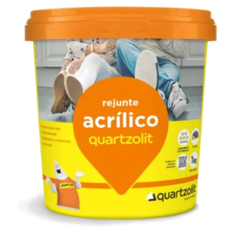 Rejunte Acrílico Quartzolit 1kg Cinza Outono