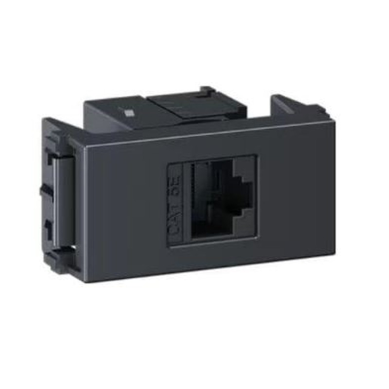 Módulo Tomada RJ45 CAT 5E Weg Esatta Preto Grafite R.16037559