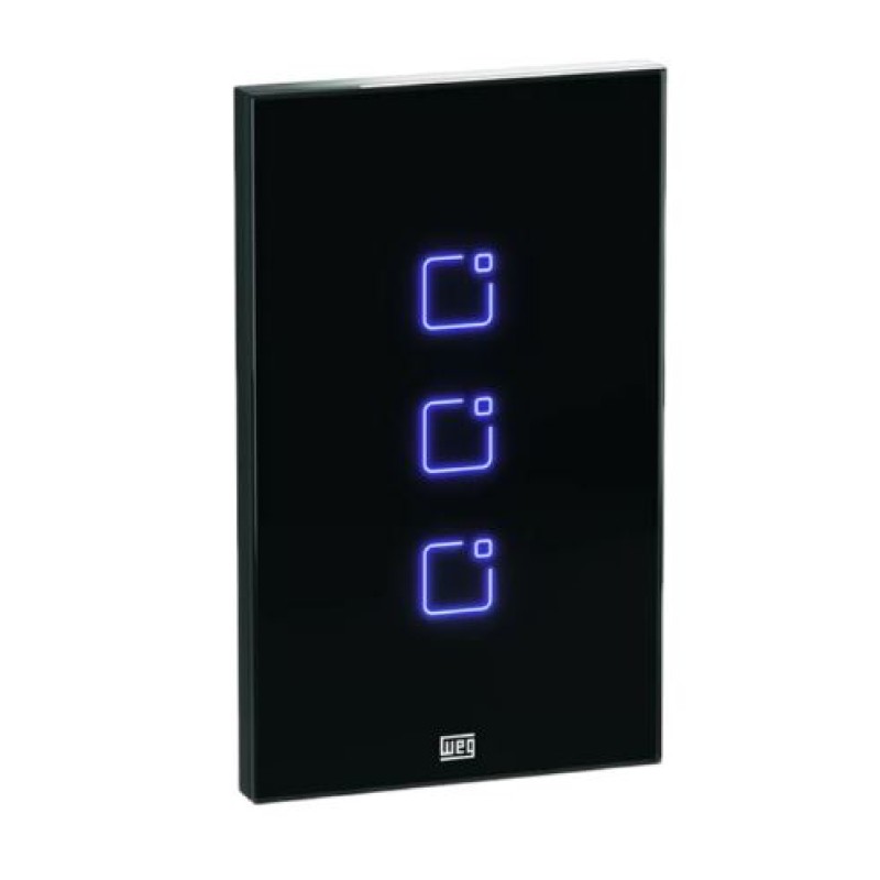 Conjunto 3 Interruptor Smart Touch Wi-FI Weg Whome Preto R.16638139