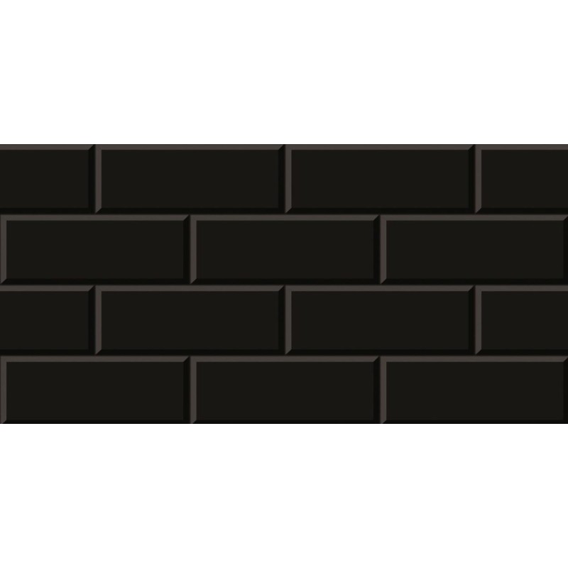Revestimento Incopisos York Preto 339014 39cm x 75cm Brilhante