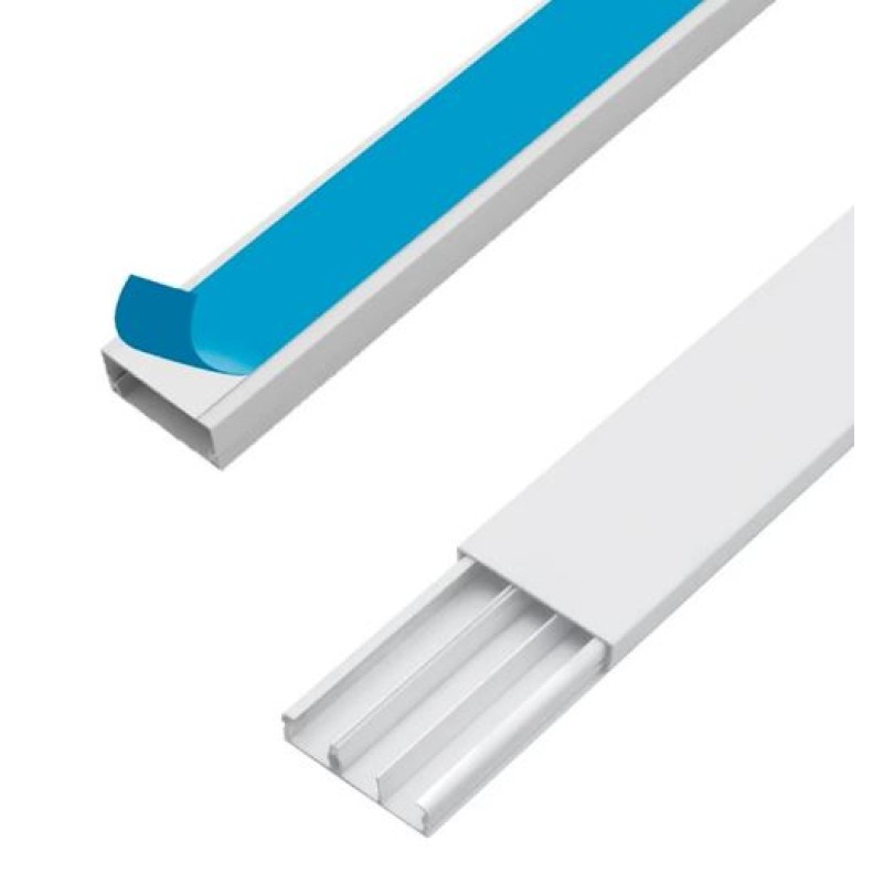 Canaleta Dupla Face Para Fio 40x16x2mts Fame Branco
