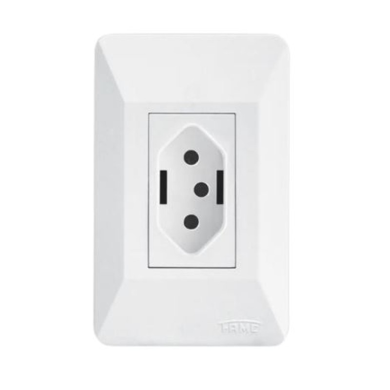 Tomada 10A Fame Sistema Externo Branco R.3499