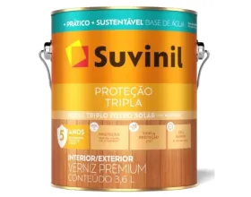 Verniz Proteção Tripla Base De Água Suvinil 3,6 Litros Brilhante Natural