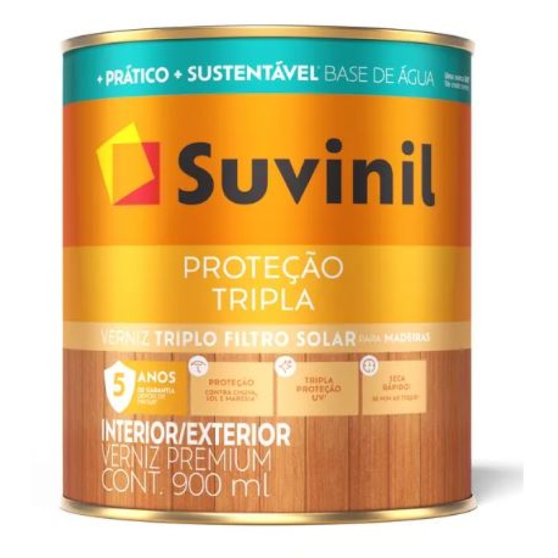 Verniz Proteção Tripla Base De Água Suvinil 0,900 ml Brilhante Imbuia