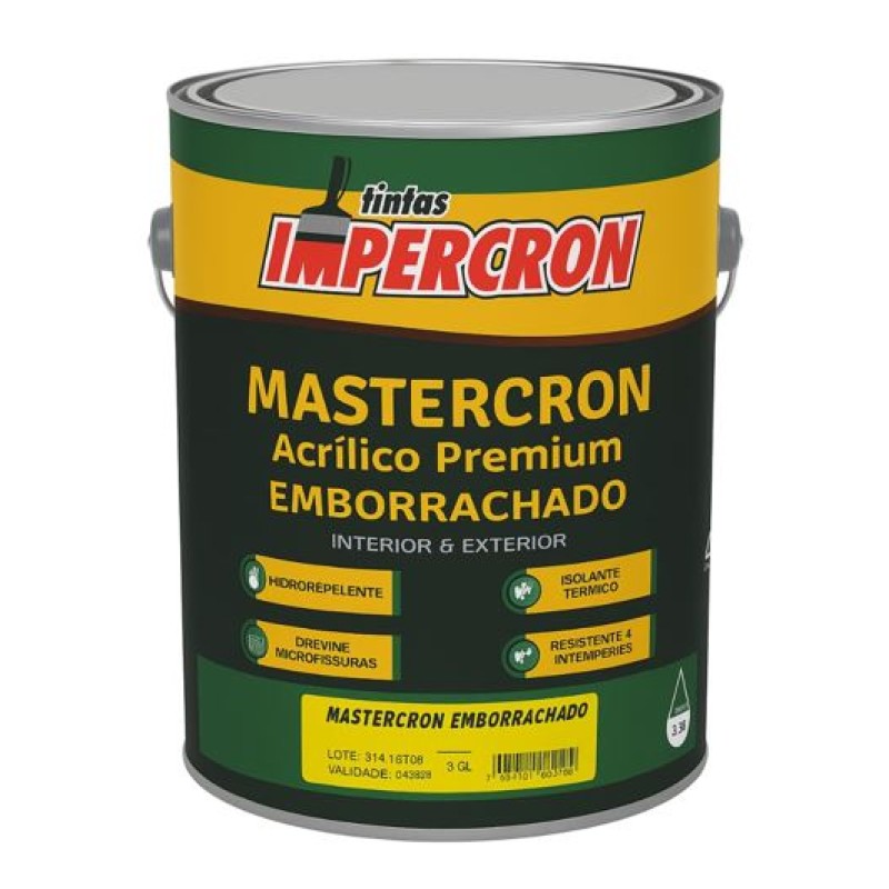 Tinta Acrílica Premium Emborrachado Impercron 3,6 Litros Branco Neve