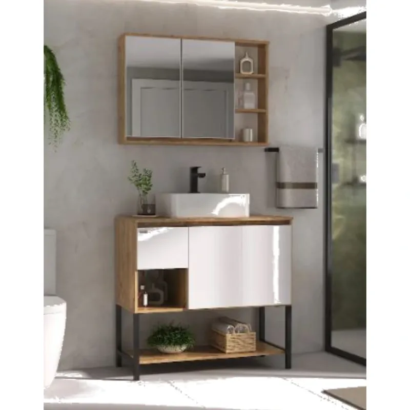 Conjunto Para Banheiro Fabribam Apollo 90 cm Branco/Antiqua
