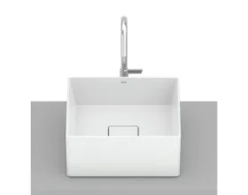 Cuba De Apoio Roca Terra T3 30 cm Quadrado Branco