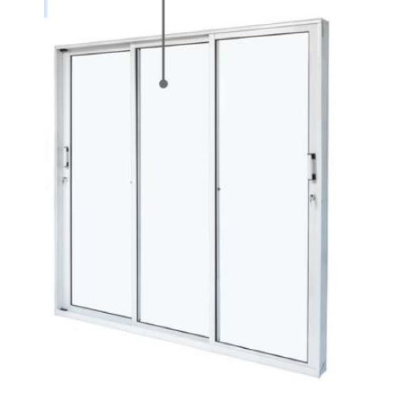 Porta Balcão Alumínio Ramassol 3 Folhas Móveis 160 cm x 210 cm R.12,2 Branco Ref 1024921