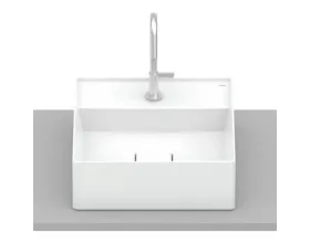 Cuba De Apoio Roca Terra T8 35 cm Quadrado Branco