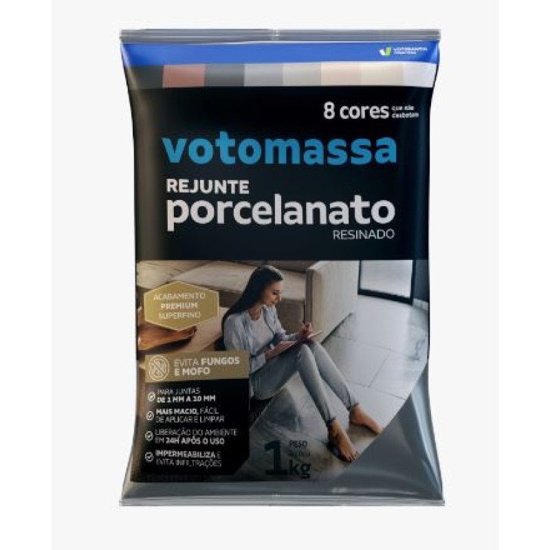 Rejunte Votoran Porcelanato/Cerâmica 1kg Cinza Escuro