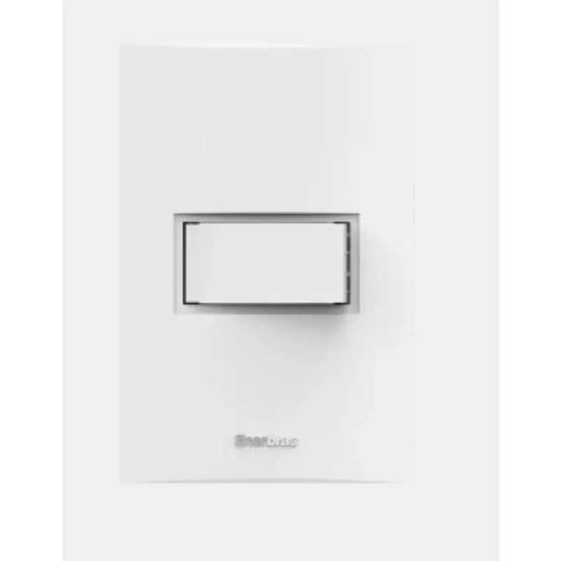 Conjunto Interruptor Simples Enerbras Beleze Branco Ref 1406-ES