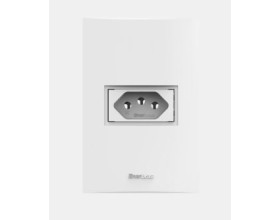 Conjunto Tomada 10 A Enerbras Beleze Branco Ref 1410-EN Conjunto Tomada 10 A Enerbras Beleze Branco Ref 1410-EN