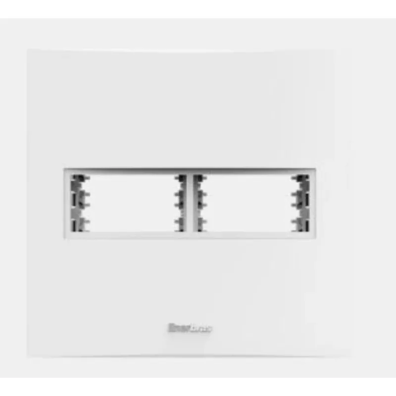 Conjunto Placa 2 Módulo 4x4 Enerbras Beleze Branco Ref 1412-E4
