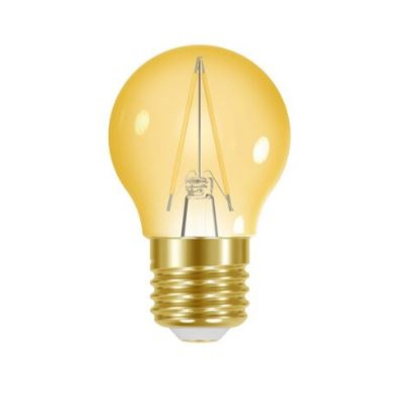 Lâmpada Led Filamento Bolinha Taschibra Vintage 3W Luz Ambar
