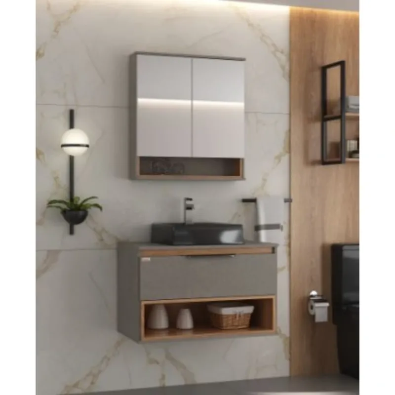 Conjunto Para Banheiro Fabribam Isadora 78 cm Grigio/Catedral