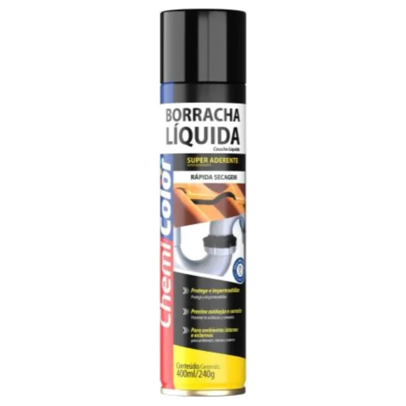 Spray Borracha Líquida Chemicolor 400ml Preto