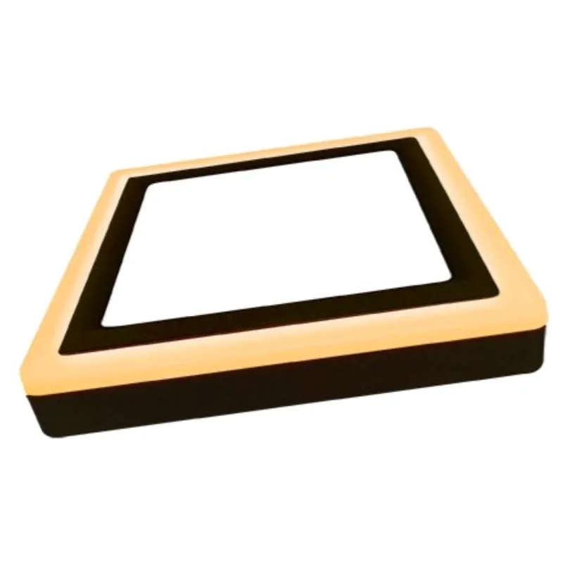 Painel de Sobrepor Led Taschibra 18W+6W Dual Color Quadrado Preto